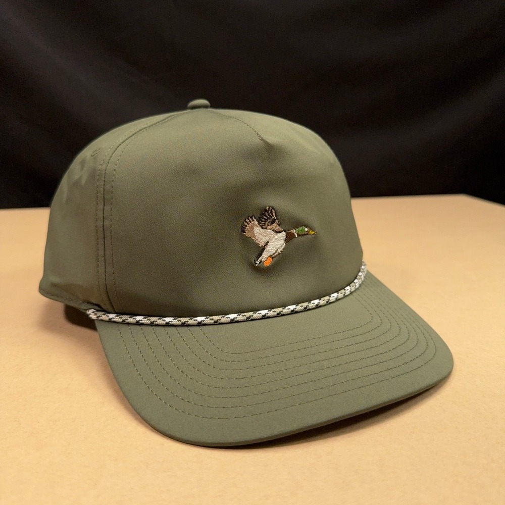 Poncho Outdoors Green Mallard Performance Rope Hat Men's Snapback Duck Cap